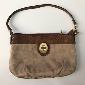 Large Coach wristlet clutch fits IPhone